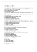 CPHQ Exam Q 1 Questions And Answers