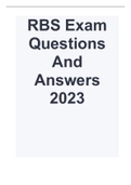 RBS Exam (Questions And Answers) (2023)