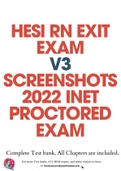 HESI RN EXIT EXAM V3 SCREENSHOTS  2022 INET  PROCTORED EXAM