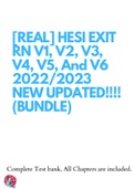 [REAL] HESI EXIT RN V1, V2, V3, V4, V5, And V6 2022/2023 NEW UPDATED!!!! (BUNDLE)