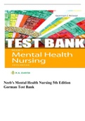 Neeb's Mental Health Nursing 5th Edition Gorman Test Bank