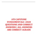 ATI CAPSTONE FUNDAMENTALS  2020 QUESTIONS AND CORRECT ANSWERS | ALL ANSWERS ARE CORRECT AGRADE