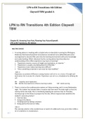 HESI LPN to RN Transitions 4th Edition Claywell TBW