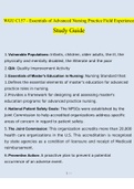 WGU C157  Essentials of Advanced Nursing Practice Field Experience Study Guide