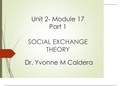 TTU HDFS 3301 Unit 2 Module 17 Social Exchange Theory Lecture Slides