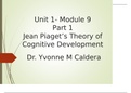 TTU HDFS 3301 Unit 1 Module 9 Jean Piaget Lecture Slides