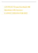 ATI TEAS 7 Exam Test Bank 300 Questions with Answers LATEST UPDATE FOR 2023