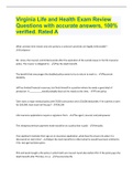 Virginia Life and Health Exam Review Questions with accurate answers, 100% verified. Rated A