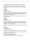 HAP Midterm Exam Practice Questions And Answers