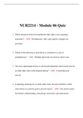 NUR2214 - Module 06 Quiz