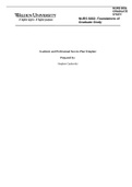 Summary NURS 6002: Foundations of Graduate Study Academic and Professional Success Plan Template Prepared by: Stephen Gudowski Course NURS 6002 Institution Walden University Summary NURS 6002: Foundations of Graduate Study Academic and Professional Succes