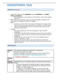 Tax 2: Donations Tax Summary