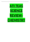 ATI TEAS 7 SCIENCE REVIEW- CHEMISTRY QUESTION & ANSWER