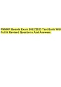 PMHNP Boards Exam 2022/2023 Test Bank With Full & Revised Questions And Answers.