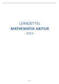 Mathematik - Abiturlernzettel 2025