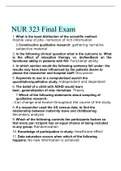 Miami University Of Ohio > NUR 323 Final Exam 