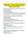 Chapter 08: Communication and Conflict  Yoder-Wise: Leading and Managing in  Nursing, 7th Edition