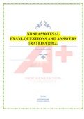 NRNP 6550 FINAL EXAM,,QUESTIONS AND ANSWERS [RATED A]2022.