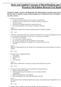 Complete Test Bank Basic and Applied Concepts of Blood Banking and Transfusion Practices 5th Edition Howard Questions & Answers with rationales (Chapter 1-16)