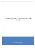 ACQ 1300 Fundamentals of Technology Security/Transfer Exam 1