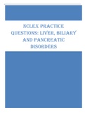 NCLEX LIVER, BILIARY  AND PANCREATIC  DISORDERS