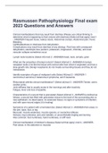 Rasmussen Pathophysiology Final exam 2023 Questions and Answers