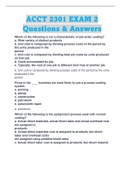 ACCT 2301 EXAM 2 Questions & Answers