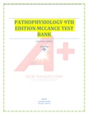PATHOPHYSIOLOGY 9TH EDITION MCCANCE TEST BANK