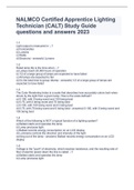 NALMCO Certified Apprentice Lighting Technician (CALT) Study Guide questions and answers 2023