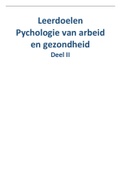 Complete bundel van psychologie van arbeid en gezondheid Deel I en II