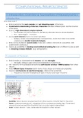 Summary Computational Neuroscience & Neuroinformatics