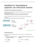 Hoofdstuk 6:  Kwantitatieve aspecten van chemische reacties 