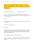 New York State Notary Public License Exam Questions with accurate answers. Rated A