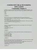 COMMUNITY HEALTH NURSING EDUCATION Community Chapter 4