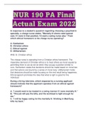 NUR 190 PA Final Actual Exam 2022