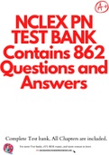 NCLEX PN TESTBANK Contains 862 Questions and Answers