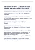 DaRon Smith CBCS Certification Exam Review 2023 Questions and Answers