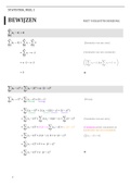 ALLE bewijzen uit de cursus uitgewerkt van Statistiek voor psychologen, deel 1