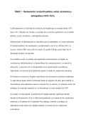 TEMA 1 - La Restauración: evolución política, social, económica y demográfica (1875-1931).