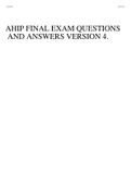 AHIP Final Exam Questions & Answers VERSION 4 (2022-2023)