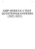 AHIP MODULE 1,2,3,4 TESTS QUESTIONS AND ANSWERS.100% CORRECTLY ANSWERED.