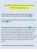 Texas DPS Permit Review Questions and Answers (2022/2023)(Verified Answers)