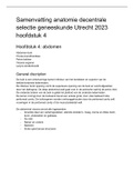 Samenvatting anatomie decentrale selectie geneeskunde Utrecht 2023 hoofdstuk 1, 4, 6 & 7 COMPLEET