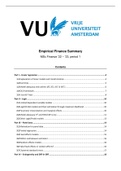 Summary Empirical Finance, P1 MSc Finance