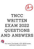 TNCC Written Exam 2022 Questions and Answers