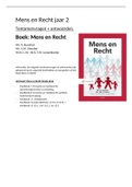 Tentamenvragen + antwoorden Mens en recht jaar 2 - Mr.A. Bunthof, Mr.Y.M. Visscher. ISBN 9789001593230