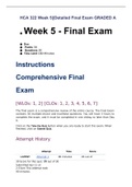 HCA 322 Week 5||Detailed Final Exam GRADED A