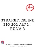 Straighterline BIO 202 A&P2 - exam 3