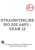 Straighterline BIO 202 A&P2 - exam 12