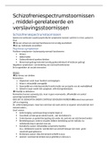 Samenvatting hoofdstuk 6: schizofreniespectrumstoornissen, middelgerelateerde en verslavingsstoornissen